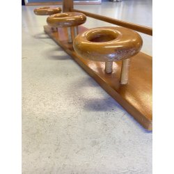 APPENDIABITI PARETE DESIGN LEGNO ATTACCAPANNI con CAPPELLIERA MIDCENTURY ITALY