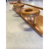 APPENDIABITI PARETE DESIGN LEGNO ATTACCAPANNI con CAPPELLIERA MIDCENTURY ITALY