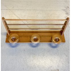 APPENDIABITI PARETE DESIGN LEGNO ATTACCAPANNI con CAPPELLIERA MIDCENTURY ITALY