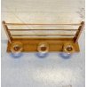 APPENDIABITI PARETE DESIGN LEGNO ATTACCAPANNI con CAPPELLIERA MIDCENTURY ITALY