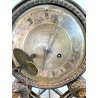 OROLOGIO a PENDOLO DA CAMINO METALLO ARGENTATO NON funziona CLOCK 34cm/h XIX sec