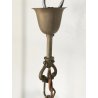 LAMPADARIO TRONCHI CANNE VETRO Murano Rosa Attr. VENINI anni 60 GLASS CHANDELIER