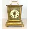 ANTICO OROLOGIO PENDOLA DA VIAGGIO OFFICIER OTTONE VETRO PRIMO '900 NON funziona