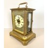 ANTICO OROLOGIO PENDOLA DA VIAGGIO OFFICIER OTTONE VETRO PRIMO '900 NON funziona