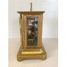 ANTICO OROLOGIO PENDOLA DA VIAGGIO OFFICIER OTTONE VETRO PRIMO '900 NON funziona