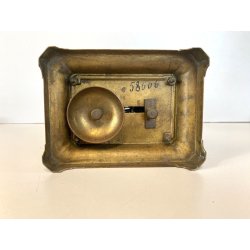 ANTICO OROLOGIO PENDOLA DA VIAGGIO OFFICIER OTTONE VETRO PRIMO '900 NON funziona
