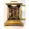 ANTICO OROLOGIO PENDOLA DA VIAGGIO OFFICIER OTTONE VETRO PRIMO '900 NON funziona