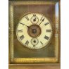 ANTICO OROLOGIO PENDOLA DA VIAGGIO OFFICIER OTTONE VETRO PRIMO '900 NON funziona
