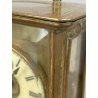 ANTICO OROLOGIO PENDOLA DA VIAGGIO OFFICIER OTTONE VETRO PRIMO '900 NON funziona