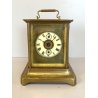 ANTICO OROLOGIO PENDOLA DA VIAGGIO OFFICIER OTTONE VETRO PRIMO '900 NON funziona