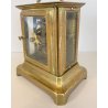 ANTICO OROLOGIO PENDOLA DA VIAGGIO OFFICIER OTTONE VETRO PRIMO '900 NON funziona