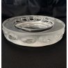 SVUOTATASCHE VINTAGE VETRO TRASPARENTE FROSTED STUDIO GLASS BOWL  ø 18 cm '70s