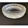 SVUOTATASCHE VINTAGE VETRO TRASPARENTE FROSTED STUDIO GLASS BOWL  ø 18 cm '70s