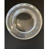 SVUOTATASCHE VINTAGE VETRO TRASPARENTE FROSTED STUDIO GLASS BOWL  ø 18 cm '70s