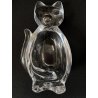 FIGURA CRISTALLO Vannes Art CRYSTAL CAT FIGURINE SOAP DISH BOWL
