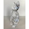 FIGURA CRISTALLO Vannes Art CRYSTAL CAT FIGURINE SOAP DISH BOWL