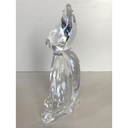 FIGURA CRISTALLO Vannes Art CRYSTAL CAT FIGURINE SOAP DISH BOWL
