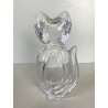FIGURA CRISTALLO Vannes Art CRYSTAL CAT FIGURINE SOAP DISH BOWL
