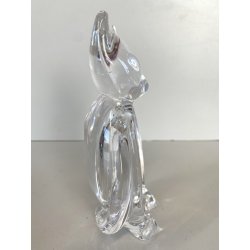 FIGURA CRISTALLO Vannes Art CRYSTAL CAT FIGURINE SOAP DISH BOWL