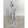 FIGURA CRISTALLO Vannes Art CRYSTAL CAT FIGURINE SOAP DISH BOWL