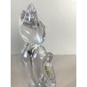 FIGURA CRISTALLO Vannes Art CRYSTAL CAT FIGURINE SOAP DISH BOWL