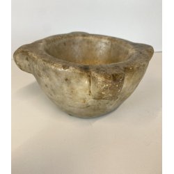 ANTICO MORTAIO MARMO FARMACIA ERBORISTERIA CUCINA  ø 19x9,5cm/h EPOCA '700