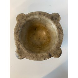 ANTICO MORTAIO MARMO FARMACIA ERBORISTERIA CUCINA  ø 19x9,5cm/h EPOCA '700