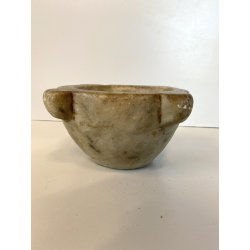 ANTICO MORTAIO MARMO FARMACIA ERBORISTERIA CUCINA  ø 19x9,5cm/h EPOCA '700