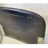 SET 4 SEDIA Willy Rizzo MOD. C2 IMPILABILE DESIGN ACCIAIO CROMATO CUOIO ANNI 70