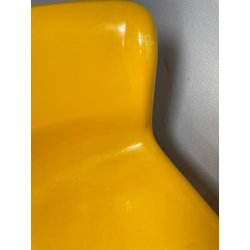 SET 4 SEDIE Kartell 4875 GIALLE Carlo Bartoli ITALY PLASTICA ANNI 70 DESIGN