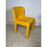 SET 4 SEDIE Kartell 4875 GIALLE Carlo Bartoli ITALY PLASTICA ANNI 70 DESIGN