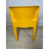 SET 4 SEDIE Kartell 4875 GIALLE Carlo Bartoli ITALY PLASTICA ANNI 70 DESIGN
