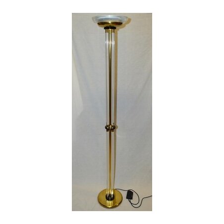 LAMPADA TERRA PLEXIGLASS OTTONE 1960 DESIGN STILE Romeo Rega VINTAGE FLOOR LAMP