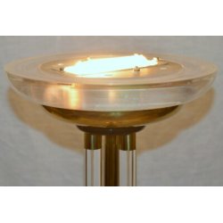LAMPADA TERRA PLEXIGLASS OTTONE 1960 DESIGN STILE Romeo Rega VINTAGE FLOOR LAMP