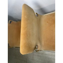 COPPIA SEDIE VINTAGE WILLY RIZZO ALCANTARA METALLO CROMATO DORATO 1970 DESIGN