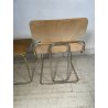COPPIA SEDIE VINTAGE WILLY RIZZO ALCANTARA METALLO CROMATO DORATO 1970 DESIGN