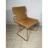 COPPIA SEDIE VINTAGE WILLY RIZZO ALCANTARA METALLO CROMATO DORATO 1970 DESIGN