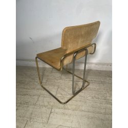 COPPIA SEDIE VINTAGE WILLY RIZZO ALCANTARA METALLO CROMATO DORATO 1970 DESIGN
