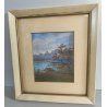 QUADRO DIPINTO OLIO BRISTOL Nicola Laurenti PAESAGGIO BRUGHIERA FIUME PRIMI '900