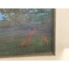 QUADRO DIPINTO OLIO BRISTOL Nicola Laurenti PAESAGGIO BRUGHIERA FIUME PRIMI '900