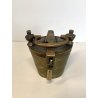 COMPLETO vecchia PILA PESI di NORIMBERGA bilancia FARMACIA bronzo h 9 cm (7+1)
