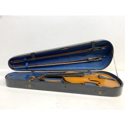 ANTICO VIOLINO da STUDIO COPPIA ARCHETTI CUSTODIA LEGNO DA RESTAURARE META' 900