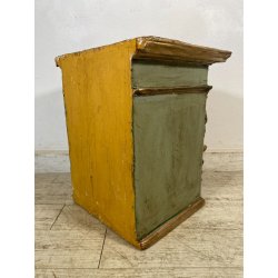 ANTICO TABERNACOLO LIGNEO SCOLPITO LACCATO VERDE CHERUBINI DORATI BAROCCO XVII