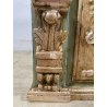 ANTICO TABERNACOLO LIGNEO SCOLPITO LACCATO VERDE CHERUBINI DORATI BAROCCO XVII