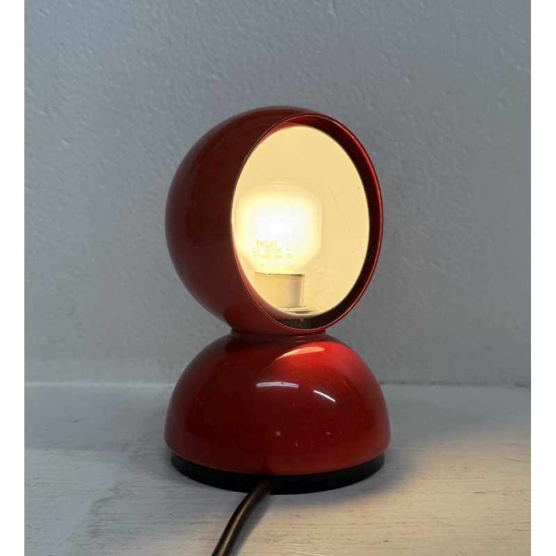 ABATJOUR DESIGN Eclisse Artemide Vico Magistretti LAMPADA TAVOLO ROSSA VINTAGE