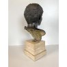 SCULTURA BRONZO FIRMATA De Martino PASTORELLO SCUGNIZZO RAGAZZO BASE MARMO 32 cm