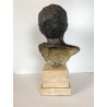 SCULTURA BRONZO FIRMATA De Martino PASTORELLO SCUGNIZZO RAGAZZO BASE MARMO 32 cm