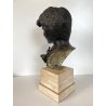 SCULTURA BRONZO FIRMATA De Martino PASTORELLO SCUGNIZZO RAGAZZO BASE MARMO 32 cm