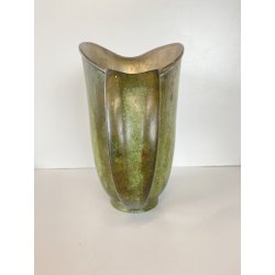 ANTICA BROCCA VERSATOIO  Art Decò  Accet.ni Bologna BRONZO PATINA ANNI '30