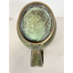 ANTICA BROCCA VERSATOIO  Art Decò  Accet.ni Bologna BRONZO PATINA ANNI '30